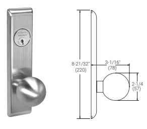 Yale Mortise Lock Knob On Escutcheon