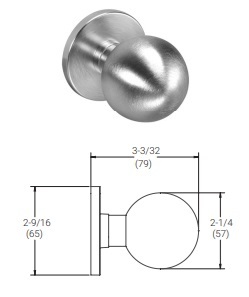 Yale Mortise Lock Knob On Rose