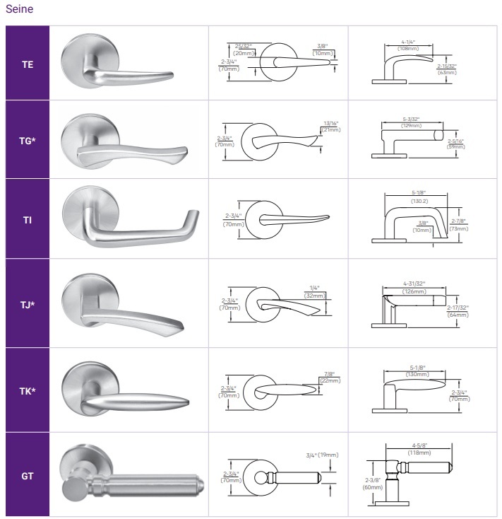 Yale Seine Levers