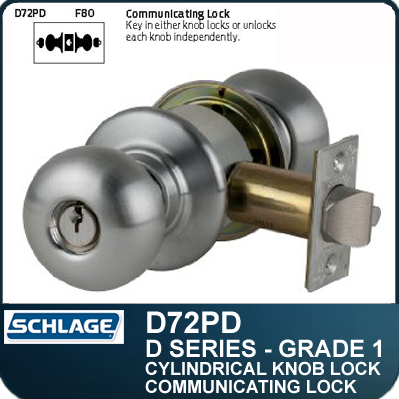 Schlage Cylinders for KC-Series Cables Key In Knob Portable Security Locks  