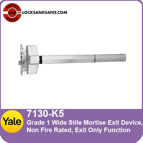 Yale 7130K5 Exit Only Mortise Exit Device Yale 7130