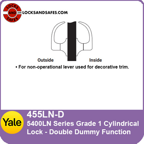 Yale 455LN-D Double Dummy Cylindrical Lock | Yale 5400LN Series