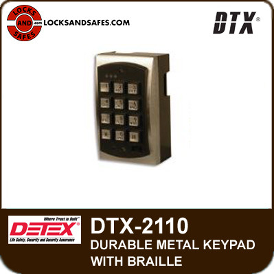 DTX-2110 Stand-Alone Durable Metal Keypad With Braille