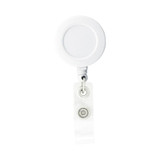 Round Retractable Badge Holder - Trans. Purple