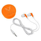 Custom Printed Earbuds In Round Plastic Case - 2707