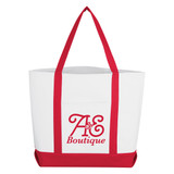 Custom Printed Pocket Shopper Tote Bag - 3008