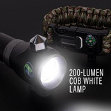 Custom Crossover-200 Tactical Multi-Functional Flashlight With Cob Lamp Usb Chargeable Focus - T132