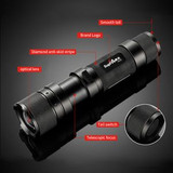 Custom 570 Lumens High Power Flashlight Zoomable Flashlight 2300mAh Rechargeable Battery - FL-F3L2-AIR