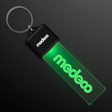 Custom Jade Green LED Keychain Light - Domestic Print - 12450-GN-5