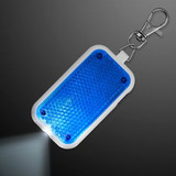 Custom Clip-On Light Blue Safety Blinkers, Keychain Flashlight - BLANK - 12580-BL