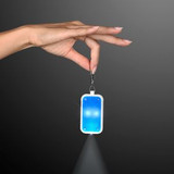 Custom Clip-On Light Blue Safety Blinkers, Keychain Flashlight - BLANK - 12580-BL