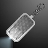 Custom Clip-On Light White Safety Blinkers, Keychain Flashlight - BLANK - 12580-WT