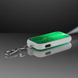 Custom Clip-On Light Green Safety Blinkers, Keychain Flashlight - BLANK - 12580-GN