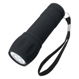 Custom Rubberized Torch Light With Strap - 2544