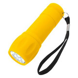 Custom Rubberized Torch Light With Strap - 2544