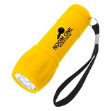 Custom Rubberized Torch Light With Strap - 2544