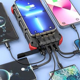 Custom 36800mAh Wireless Charger Solar Power Bank With Flashlight - N0305107