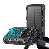 Custom 36800mAh Wireless Charger Solar Power Bank With Flashlight - N0305107