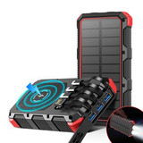 Custom 36800mAh Wireless Charger Solar Power Bank With Flashlight - N0305107