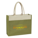 Custom Printed Jute Tote Bag With Front Pocket - 3617