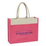 Custom Printed Jute Tote Bag With Front Pocket - 3617