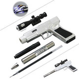 Custom Pistol Gun Shaped Pen With Flashlight - N0402449