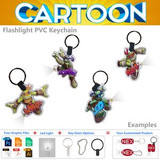 Custom Various Cartoon Keychain LED Flashlight - N050331