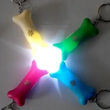 Custom Bone Shape LED Flashlight Keychain - N090405