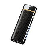 Custom PU Leather Dual E-Arc Lighter With Flashlight - N1401138