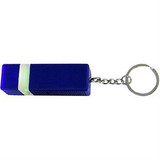 Custom Square Shape LED Flashlight w/Keychain - FL1072