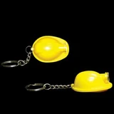 Custom 2" Yellow Safety Helmet Flashlight Keychain - FLA060