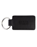 Custom Leeman Tuscany™ Pu Leather Rectangle Key Ring - LG-9416