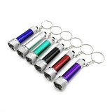 Custom Super Bright Mini 5 LED Metal Flashlight with Swivel Keychain - LPMC156