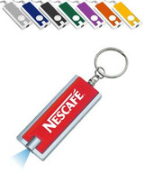 Custom Rectangle LED Flashlight Key Chain, Printed with 1 Color Print - 725