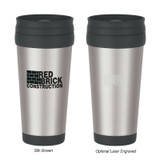 Custom Printed 16 Oz. Stainless Steel Slide Action Travel Tumbler - 5842