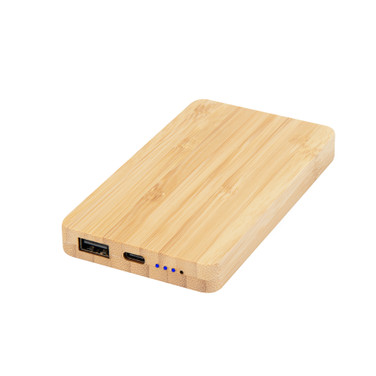 CUSTOM LOGO 5000 MAH BAMBOO POWER BANK