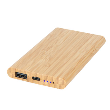 CUSTOM PRINTED 5,000 MAH BAMBOO TYPE-C POWER BANK