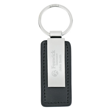 Custom Printed Leatherette Key Tag - 4790