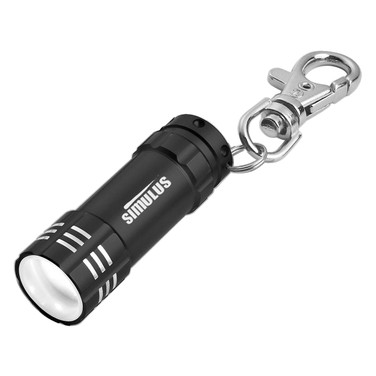 Custom Printed Mini Aluminum LED Flashlight With Key Clip - 2503