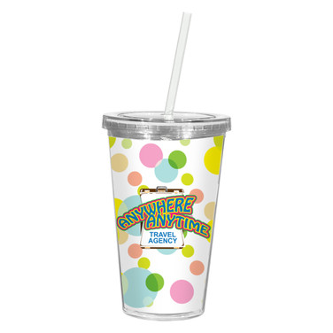 Custom Printed 16 Oz. Newport Acrylic Tumbler With Insert - 5969