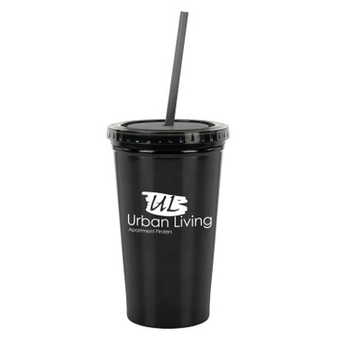 Custom Printed 16 Oz. Stainless Steel Double Wall Tumbler - 5845