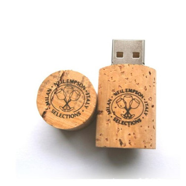 Custom Printed Wine Cork Style USB Flash Drive - USB14013