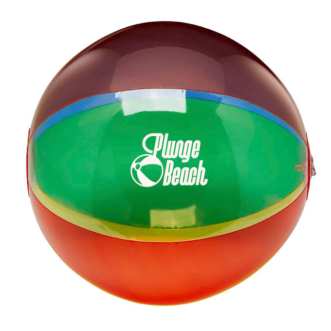 Custom Printed Translucent 16" Multi-Color Round Beach Ball - JK-9096