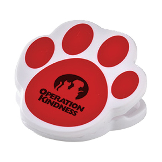 Custom Printed  Pet Paw Magnetic Clip - Jk-9123