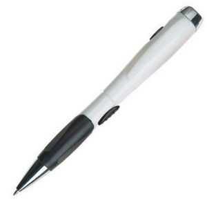 Custom Challenger Pen/Flashlight - White - P2058 WHITE