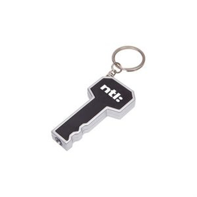 Custom The Key LED Keychain/Flashlight - Black - L718BK