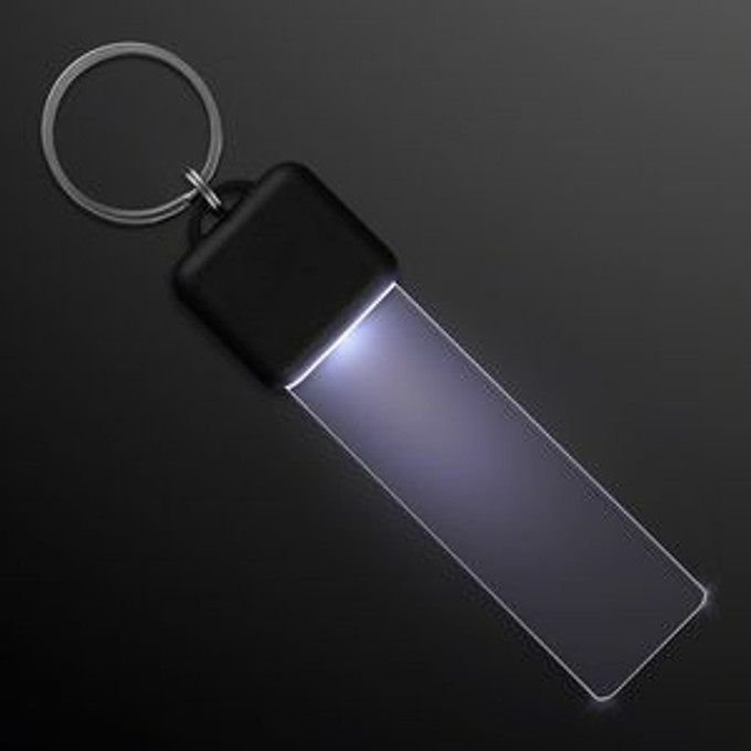 Custom White LED Keychain Light - BLANK - 12450-WT Custom White LED Keychain Light - BLANK - 12450-WT