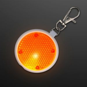 Custom Orange Safety Blinkers, Keychain Flashlight - BLANK - 12644-OR