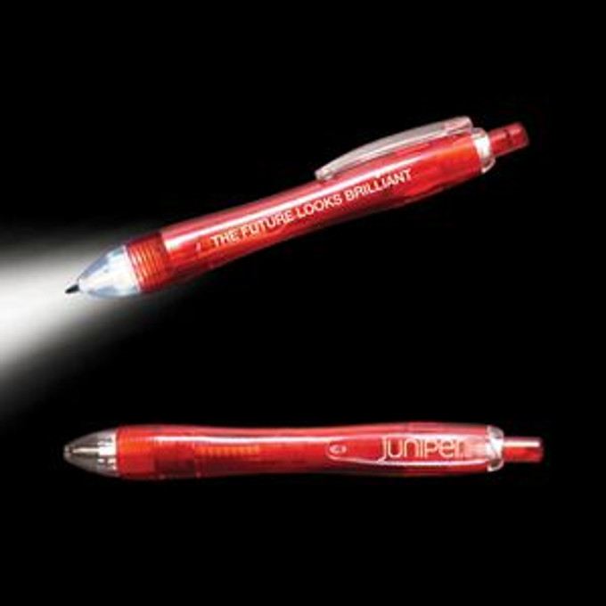 Custom 5" Red LED "Ultimate" Lighted Pen w/Flashlight - FLA365 Custom 5" Red LED "Ultimate" Lighted Pen w/Flashlight - FLA365
