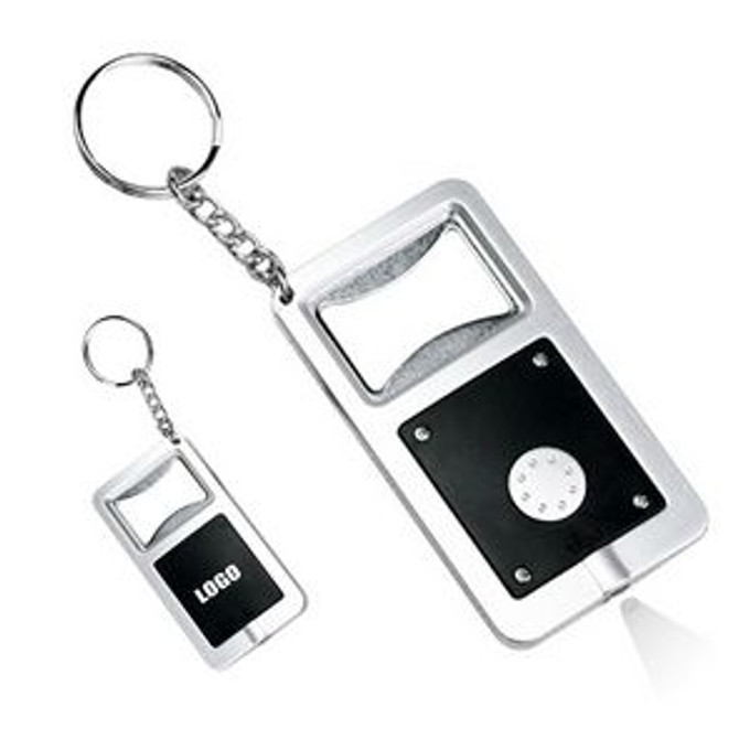 Custom Bottle Opener With Flashlight Keychain - N0603102 Custom Bottle Opener With Flashlight Keychain - N0603102